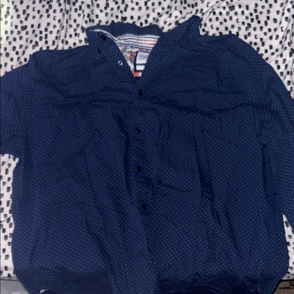 Denim & Flower Blue Casual Button Down Shirt